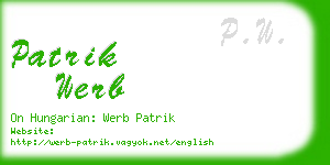 patrik werb business card